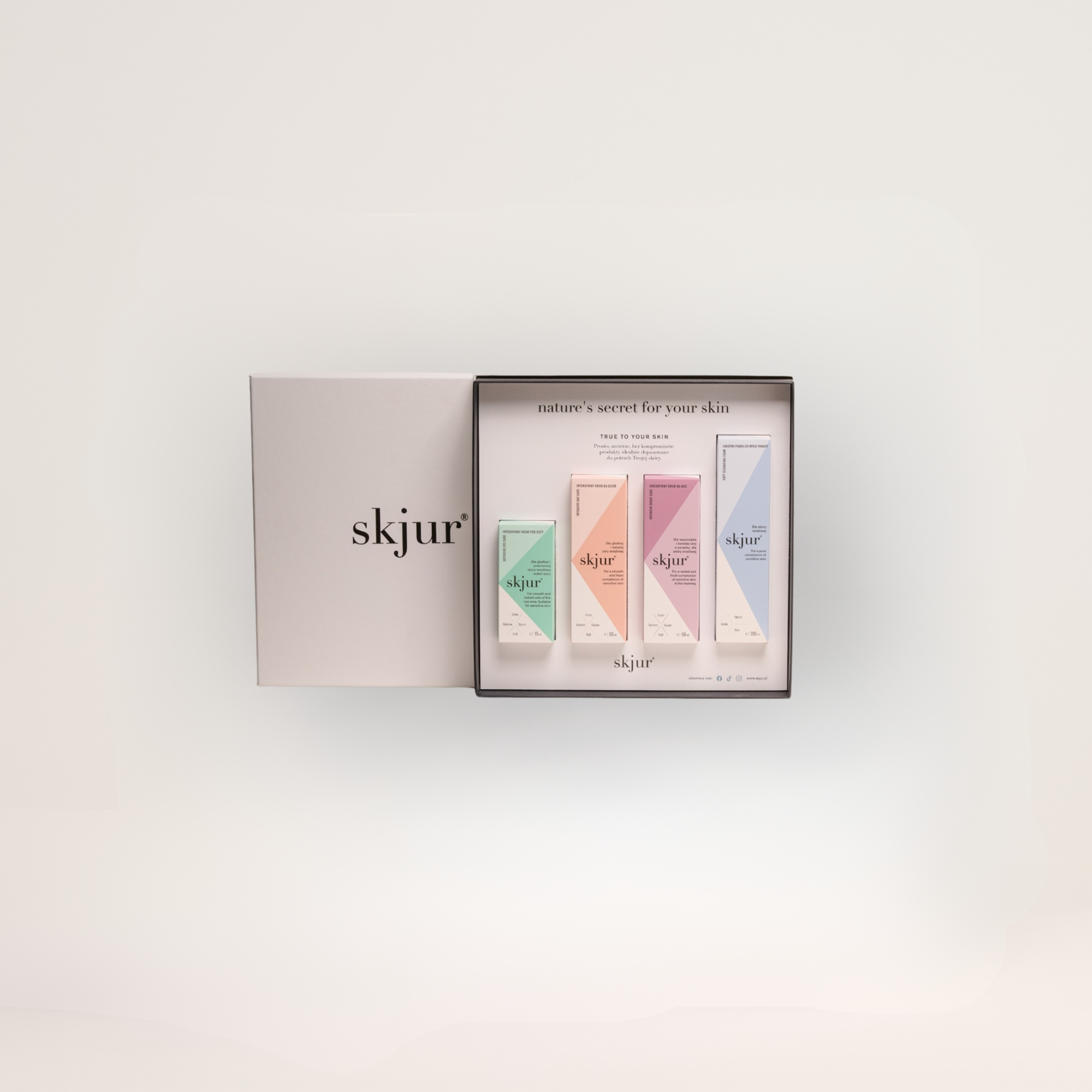 skjur® set 4 produktów + PREZENT - eleganckie opakowanie prezentowe & opaska