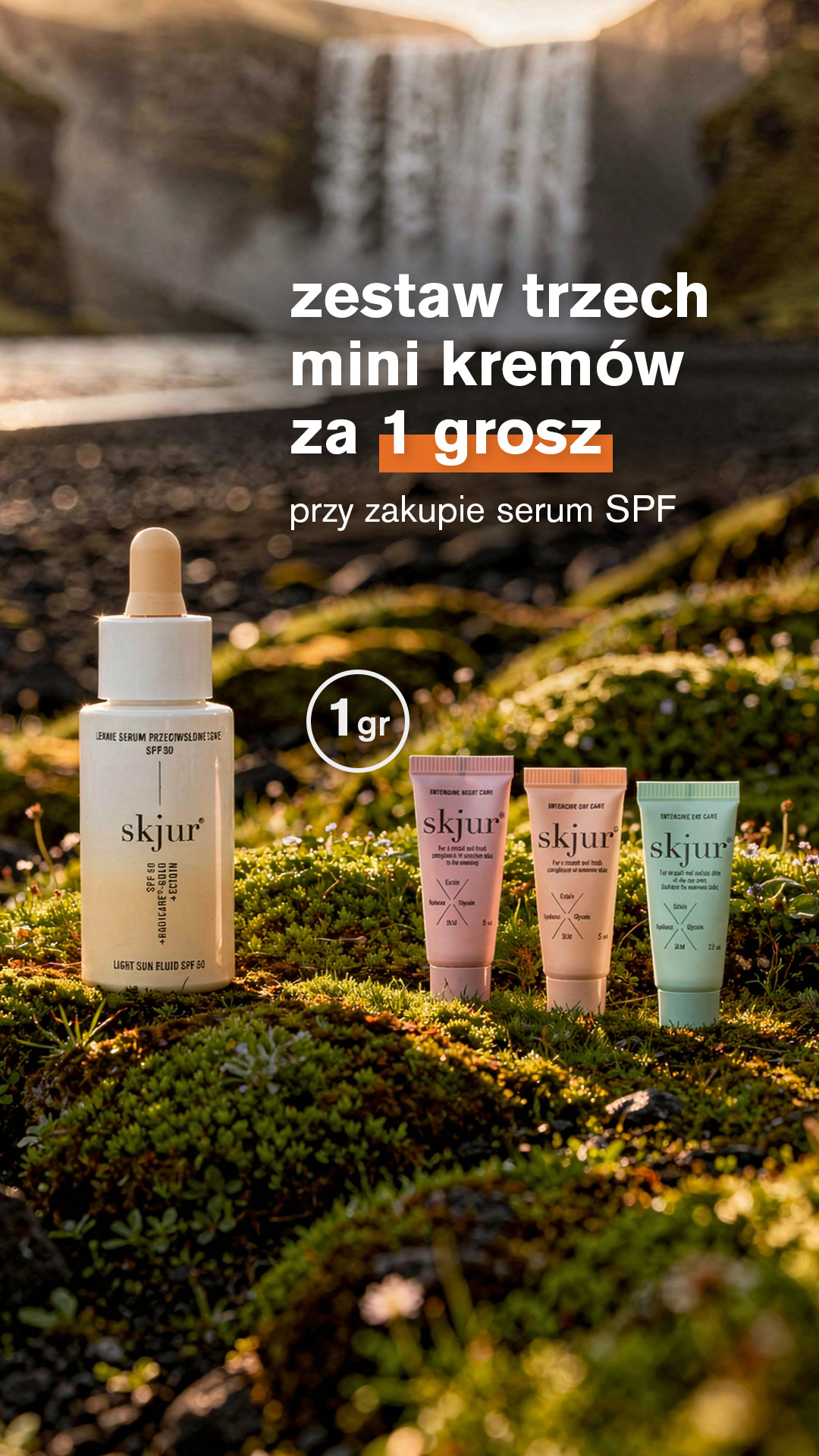 skjur® lekkie serum przeciwsłoneczne SPF 50 - 30 ml + mini-kremy za 1 grosz